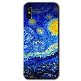 Xiaomi Redmi 9A Starry Night Baskılı Uyumlu Silikon Kılıf