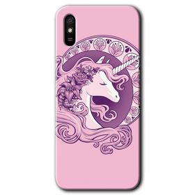 Xiaomi Redmi 9A Unicorn Pembe Baskılı Uyumlu Silikon Kılıf