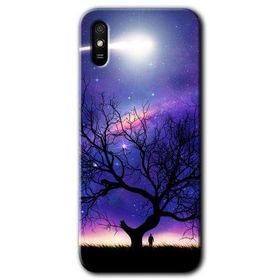 Xiaomi Redmi 9A Uzay Silüet Baskılı Uyumlu Silikon Kılıf