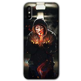 Xiaomi Redmi 9A V for Fire Baskılı Uyumlu Silikon Kılıf