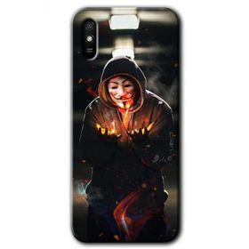 Xiaomi Redmi 9A V for Fire Baskılı Uyumlu Silikon Kılıf