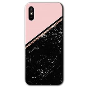 Xiaomi Redmi 9A Yarım Mermer Baskılı Uyumlu Silikon Kılıf