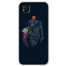 Xiaomi Redmi 9C Astronot Kıyafeti Baskılı Uyumlu Silikon Kılıf