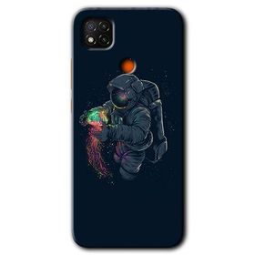 Xiaomi Redmi 9C Astronot Kıyafeti Baskılı Uyumlu Silikon Kılıf