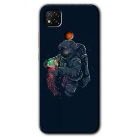 Xiaomi Redmi 9C Astronot Kıyafeti Baskılı Uyumlu Silikon Kılıf