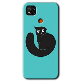 Xiaomi Redmi 9C Cat Vector Baskılı Uyumlu Silikon Kılıf