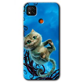 Xiaomi Redmi 9C Çılgın Kedi Baskılı Uyumlu Silikon Kılıf