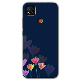 Xiaomi Redmi 9C Çizim Çiçekleri Baskılı Uyumlu Silikon Kılıf