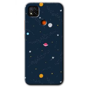 Xiaomi Redmi 9C Çizim Gezegen Baskılı Uyumlu Silikon Kılıf