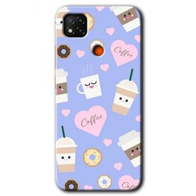 Xiaomi Redmi 9C Coffee Cake Baskılı Uyumlu Silikon Kılıf