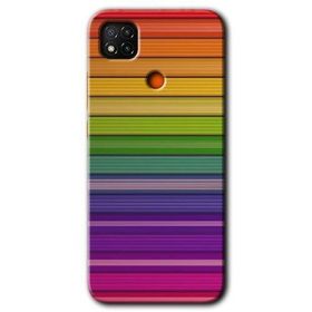 Xiaomi Redmi 9C Colorful Lines Baskılı Uyumlu Silikon Kılıf