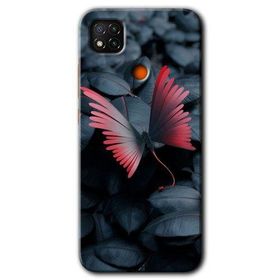 Xiaomi Redmi 9C Dark Butterfly Baskılı Uyumlu Silikon Kılıf