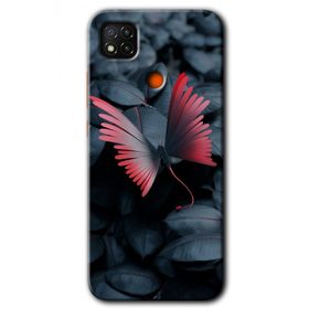 Xiaomi Redmi 9C Dark Butterfly Baskılı Uyumlu Silikon Kılıf