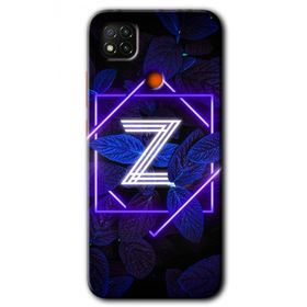 Xiaomi Redmi 9C Dark Neon Yaprak Z Harfi Baskılı Uyumlu Silikon Kılıf