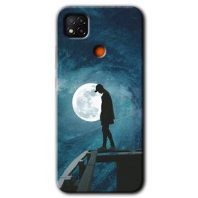 Xiaomi Redmi 9C Dolunay Yalnızlık Baskılı Uyumlu Silikon Kılıf