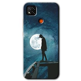 Xiaomi Redmi 9C Dolunay Yalnızlık Baskılı Uyumlu Silikon Kılıf
