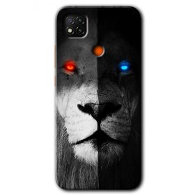 Xiaomi Redmi 9C Fire and Ice Lion Baskılı Uyumlu Silikon Kılıf