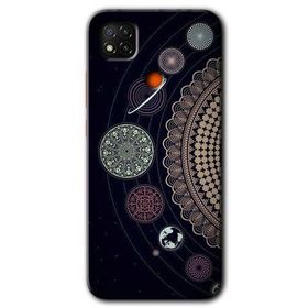 Xiaomi Redmi 9C Gezegen Döngüsü Baskılı Uyumlu Silikon Kılıf
