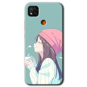 Xiaomi Redmi 9C Happy Girl Baskılı Uyumlu Silikon Kılıf