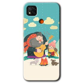 Xiaomi Redmi 9C Kamuflaj 6 Baskılı Uyumlu Silikon Kılıf