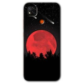 Xiaomi Redmi 9C Kanlı Ay Baskılı Uyumlu Silikon Kılıf