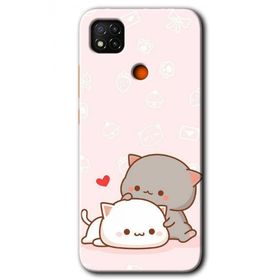 Xiaomi Redmi 9C Kedi Aşkı Baskılı Uyumlu Silikon Kılıf