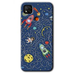 Xiaomi Redmi 9C Kedi Galaksi Baskılı Uyumlu Silikon Kılıf