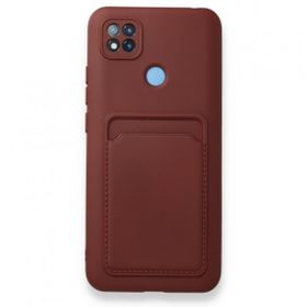 Xiaomi Redmi 9C Kelvin Kartvizitli Silikon - Bordo Kılıf