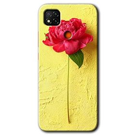 Xiaomi Redmi 9C Kırmızı Gül Baskılı Uyumlu Silikon Kılıf