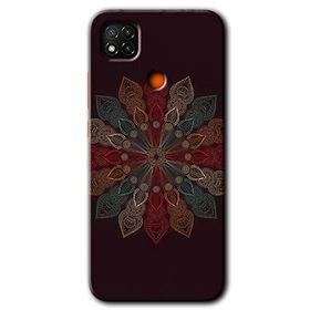 Xiaomi Redmi 9C Mandala Flower Wal Baskılı Uyumlu Silikon Kılıf