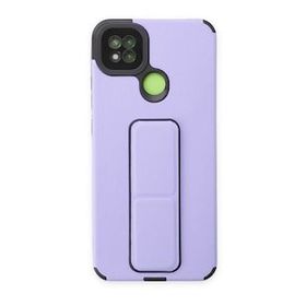 Xiaomi Redmi 9C Mega Standlı Silikon Lila Kılıf