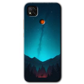 Xiaomi Redmi 9C Night Fores Mount Baskılı Uyumlu Silikon Kılıf
