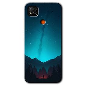 Xiaomi Redmi 9C Night Fores Mount Baskılı Uyumlu Silikon Kılıf