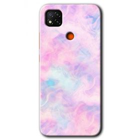 Xiaomi Redmi 9C Pembe Duman Baskılı Uyumlu Silikon Kılıf