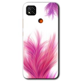 Xiaomi Redmi 9C Pembe Tüy Baskılı Uyumlu Silikon Kılıf