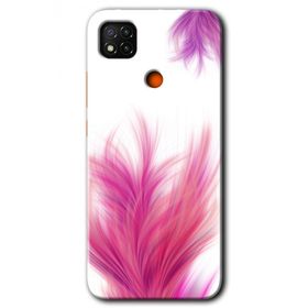 Xiaomi Redmi 9C Pembe Tüy Baskılı Uyumlu Silikon Kılıf