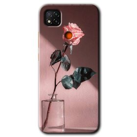 Xiaomi Redmi 9C Retro Gül Baskılı Uyumlu Silikon Kılıf