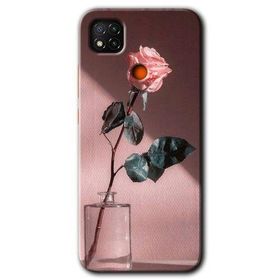 Xiaomi Redmi 9C Retro Gül Baskılı Uyumlu Silikon Kılıf