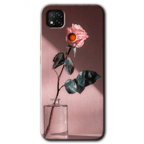 Xiaomi Redmi 9C Retro Gül Baskılı Uyumlu Silikon Kılıf