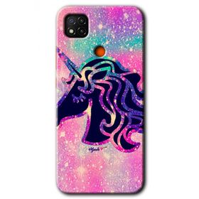 Xiaomi Redmi 9C Unicorn Kristal Baskılı Uyumlu Silikon Kılıf