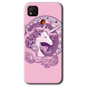 Xiaomi Redmi 9C Unicorn Pembe Baskılı Uyumlu Silikon Kılıf