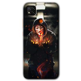 Xiaomi Redmi 9C V for Fire Baskılı Uyumlu Silikon Kılıf