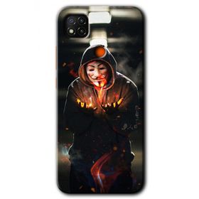 Xiaomi Redmi 9C V for Fire Baskılı Uyumlu Silikon Kılıf