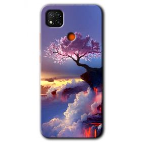 Xiaomi Redmi 9C Wash Red Wall Baskılı Uyumlu Silikon Kılıf