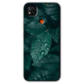 Xiaomi Redmi 9C Yağmurlu Yaprak Baskılı Uyumlu Silikon Kılıf