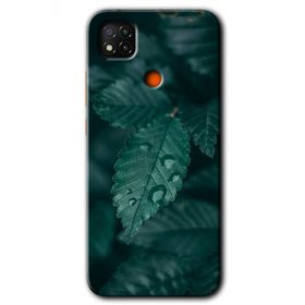 Xiaomi Redmi 9C Yağmurlu Yaprak Baskılı Uyumlu Silikon Kılıf