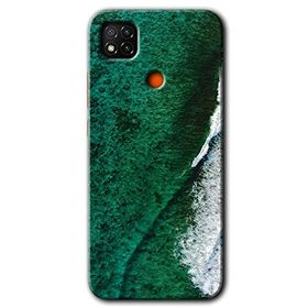 Xiaomi Redmi 9C Yeşil Okyanus Baskılı Uyumlu Silikon Kılıf