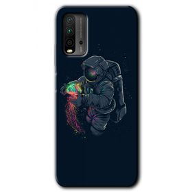 Xiaomi Redmi 9T Astronot Kıyafeti Baskılı Uyumlu Silikon Kılıf