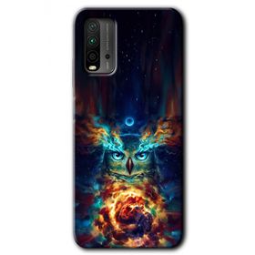 Xiaomi Redmi 9T Ballı Baykuş Baskılı Uyumlu Silikon Kılıf