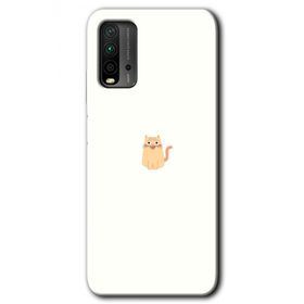 Xiaomi Redmi 9T Cat Minimalism Baskılı Uyumlu Silikon Kılıf